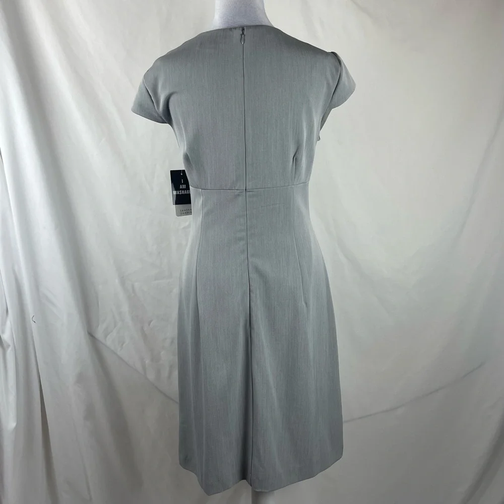 Sandra Darren Gray Bow Dress NWT Size 12_5